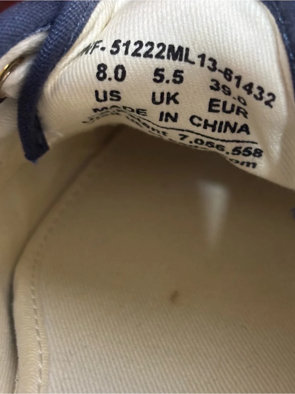 kate spade collaboration with Keds Navy Canvas Sneakers with Cream Accents